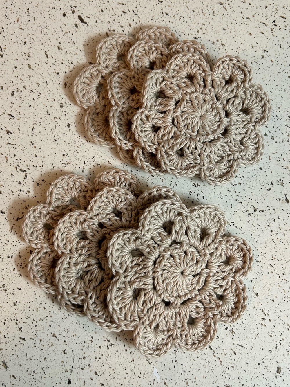 Cream Crochet Dainty Coaster Cup Holders